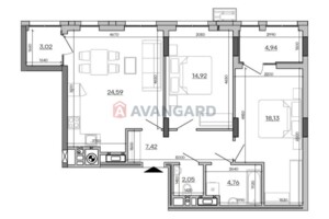 Продаж квартири, Львів, р‑н. Підзамче, Промислова вулиця, буд. 50/52, кв. 13