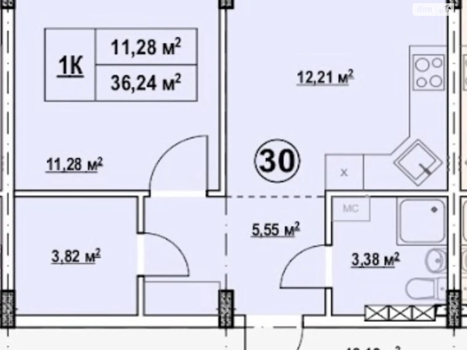 Продається 1-кімнатна квартира 36 кв. м у Києві, цена: 27000 $ - фото 1