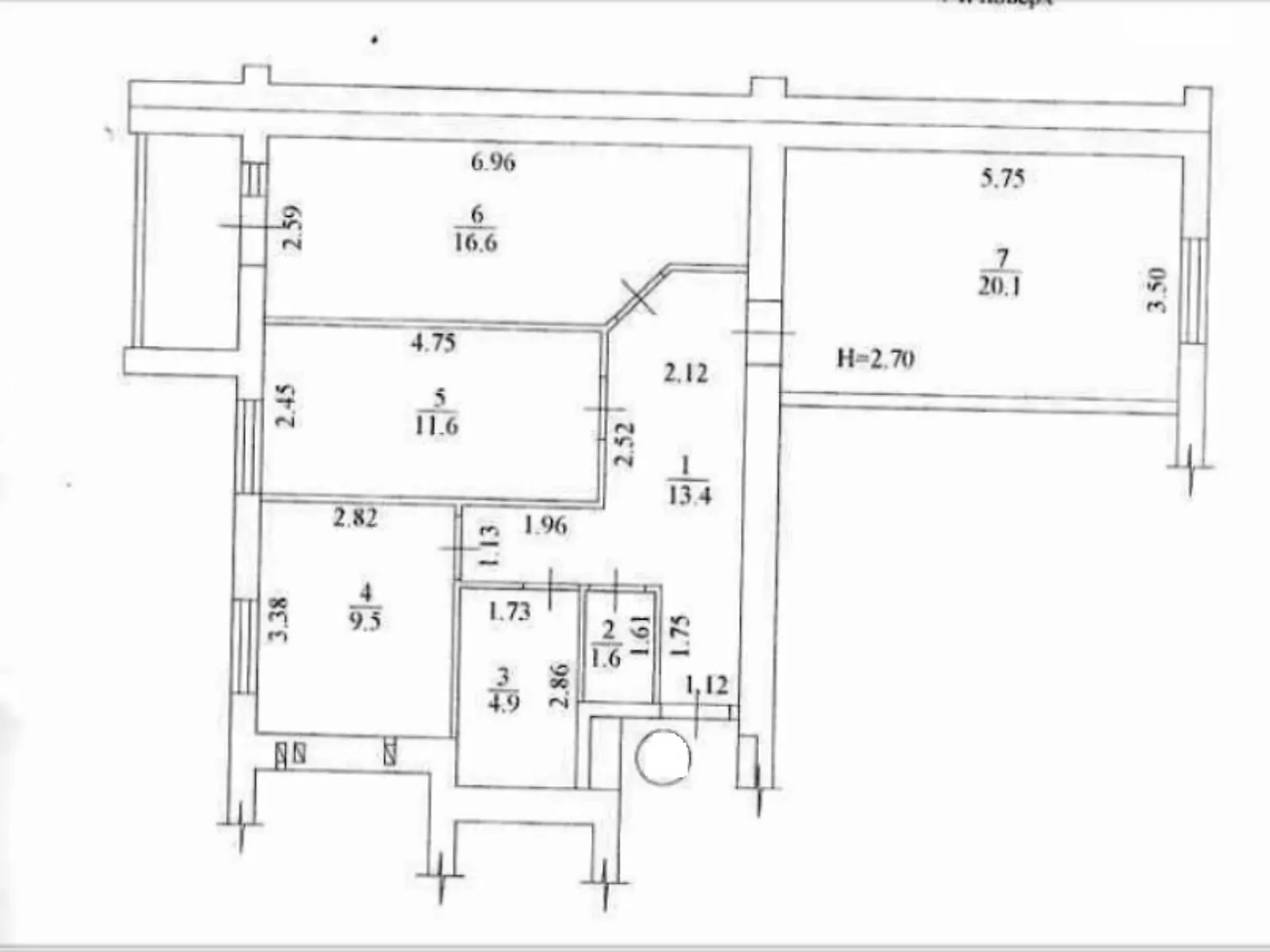 Продается 3-комнатная квартира 79.6 кв. м в Харькове, ул. Мира, 43 - фото 1