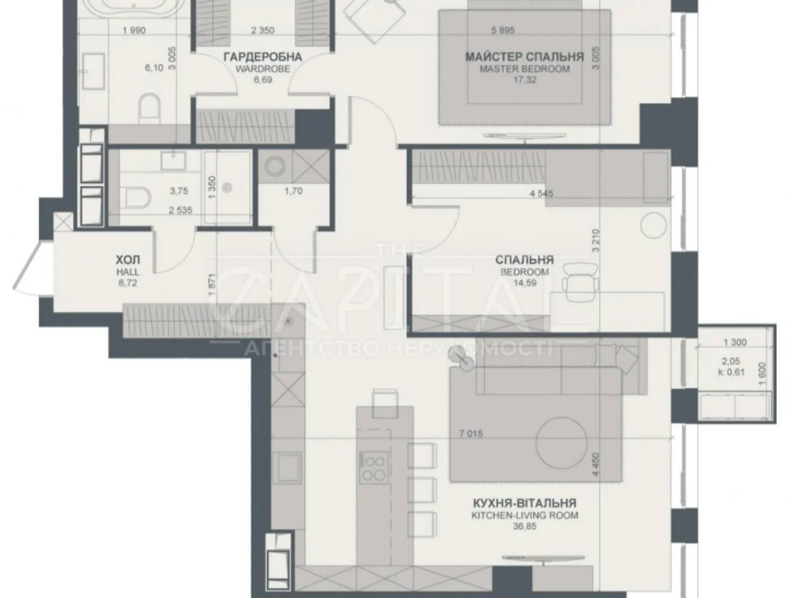 Продается 2-комнатная квартира 94.4 кв. м в Киеве, ул. Василия Тютюнника, 43 - фото 1