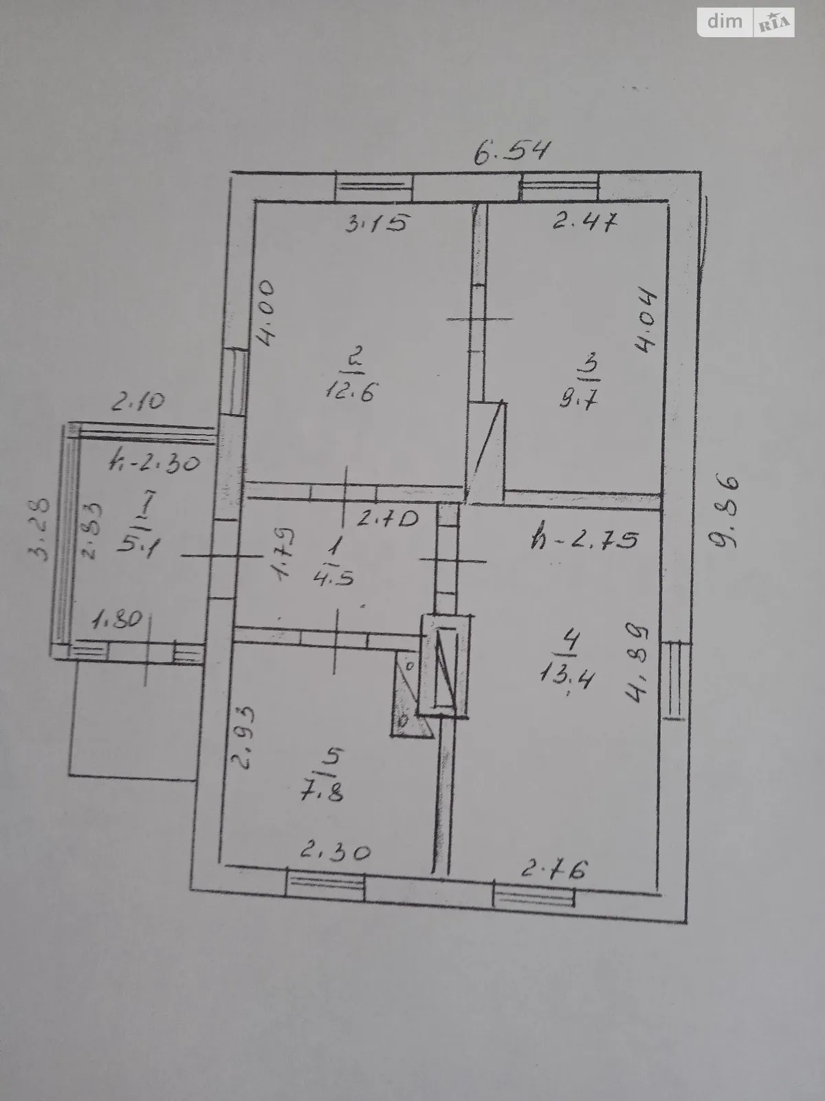Продается одноэтажный дом 53 кв. м с участком, цена: 27000 $ - фото 1