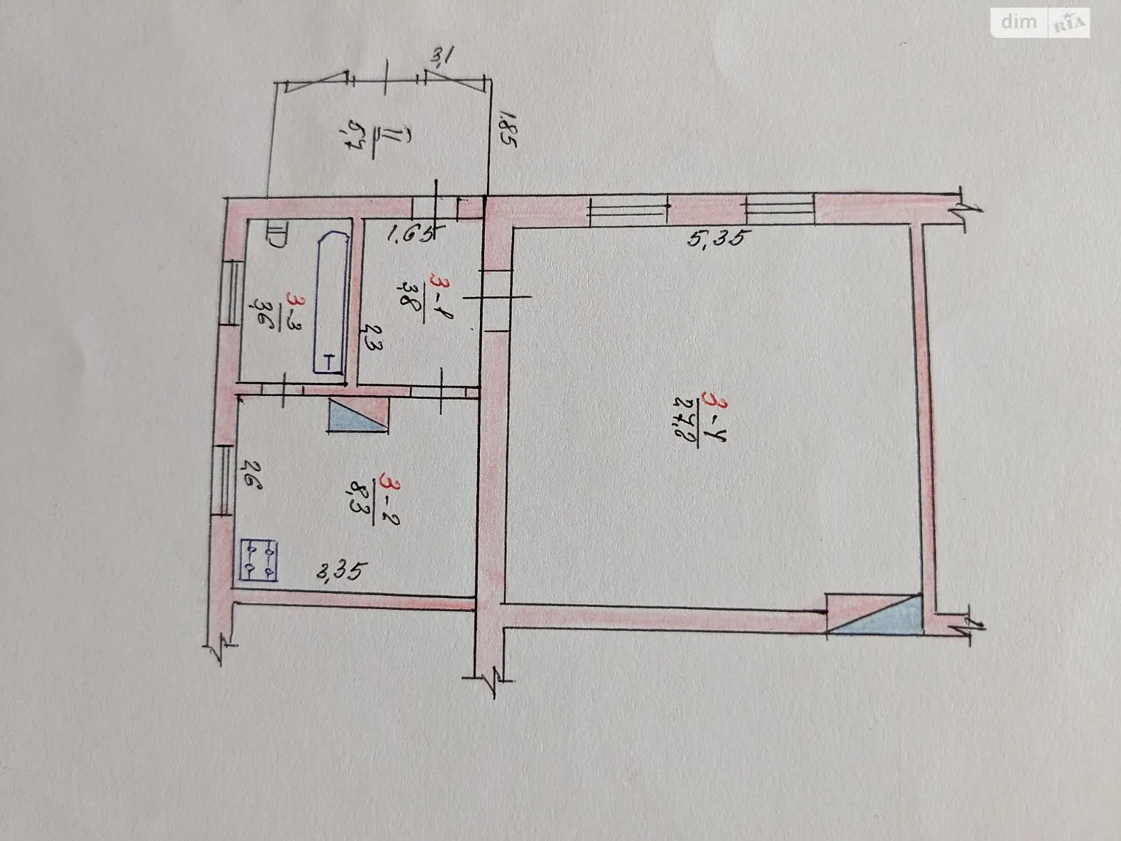 Продается 1-комнатная квартира 48.6 кв. м в Житомире, ул. Небесной сотни - фото 1