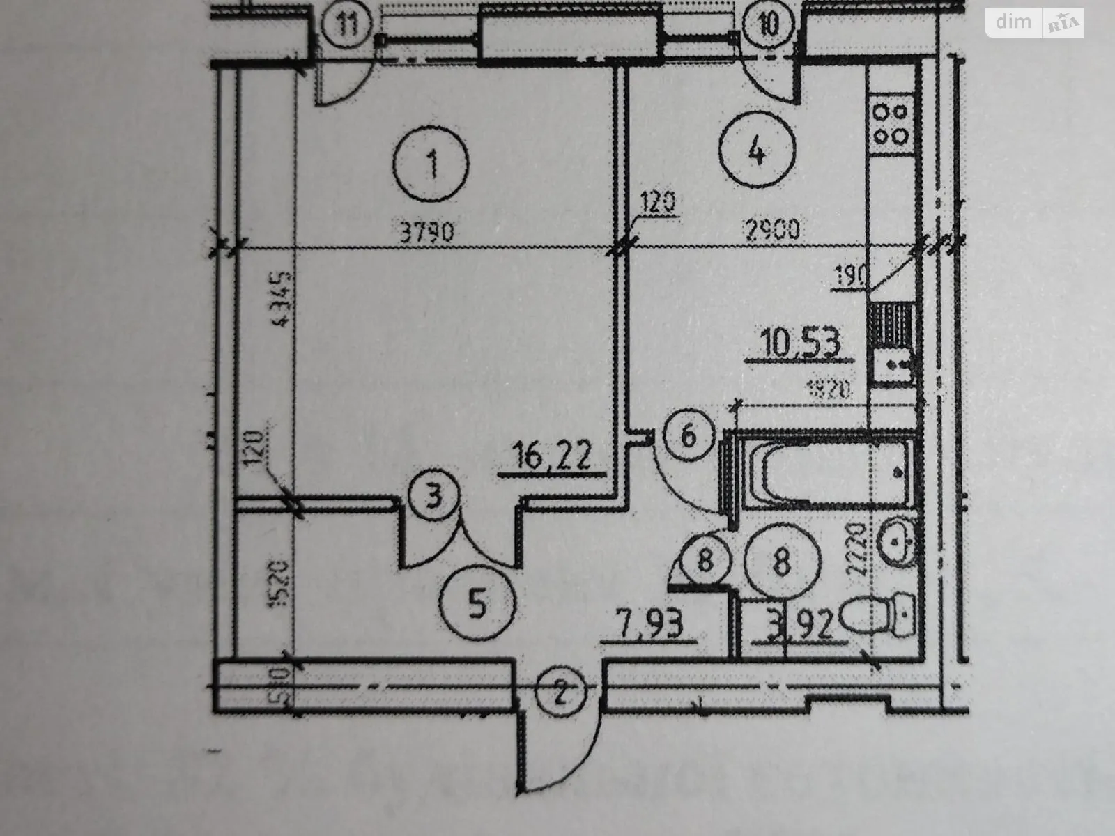 Продается 1-комнатная квартира 38.6 кв. м в, цена: 17600 $ - фото 1