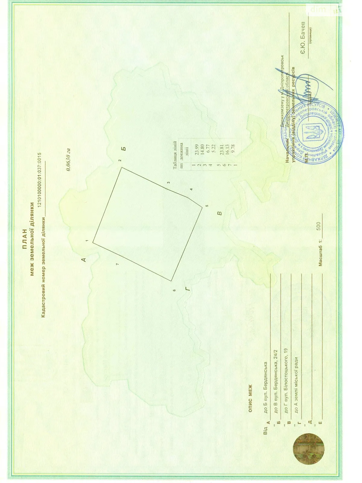 Продается земельный участок 6.3 соток в Днепропетровской области, цена: 80000 $ - фото 1