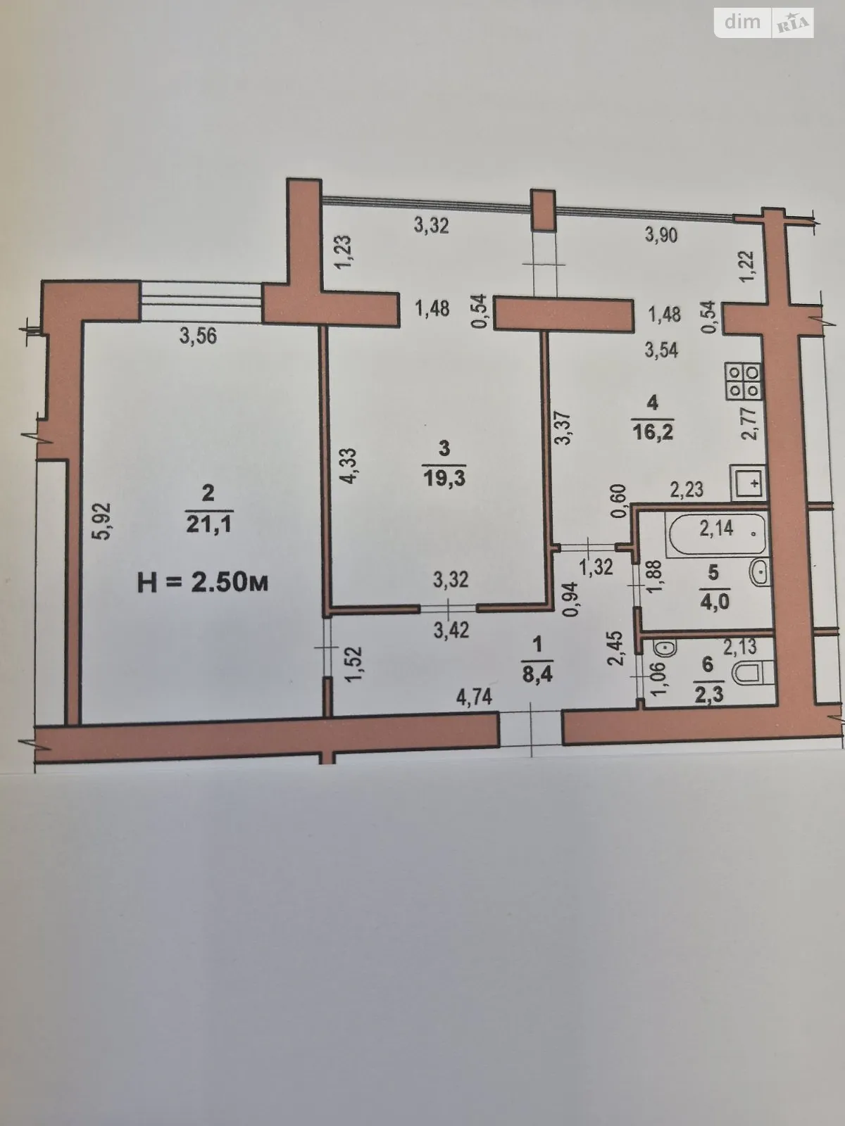 2-комнатная квартира 71.3 кв. м в Луцке, цена: 89000 $ - фото 1