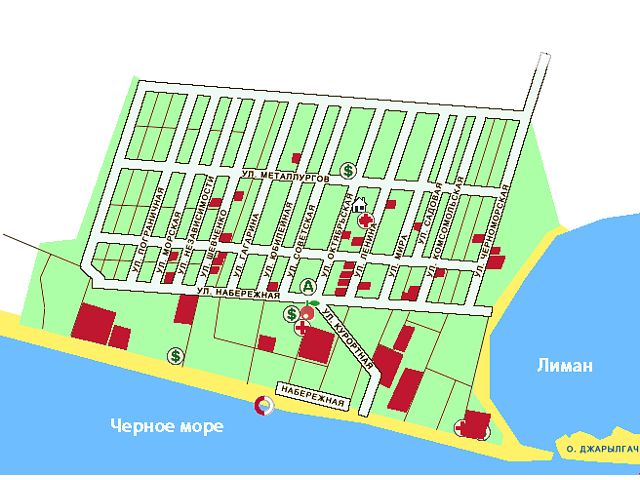 Лазурное херсонская область карта