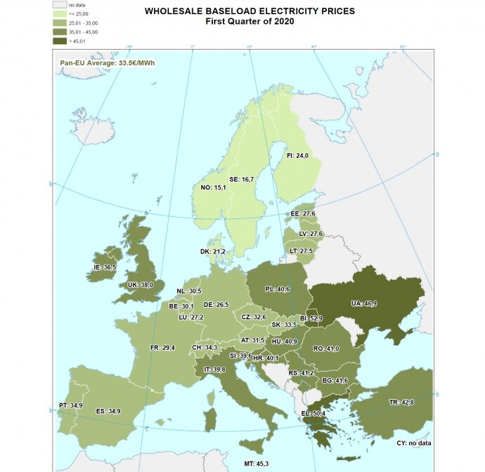 В Украине электроэнергия дороже, чем в ЕС