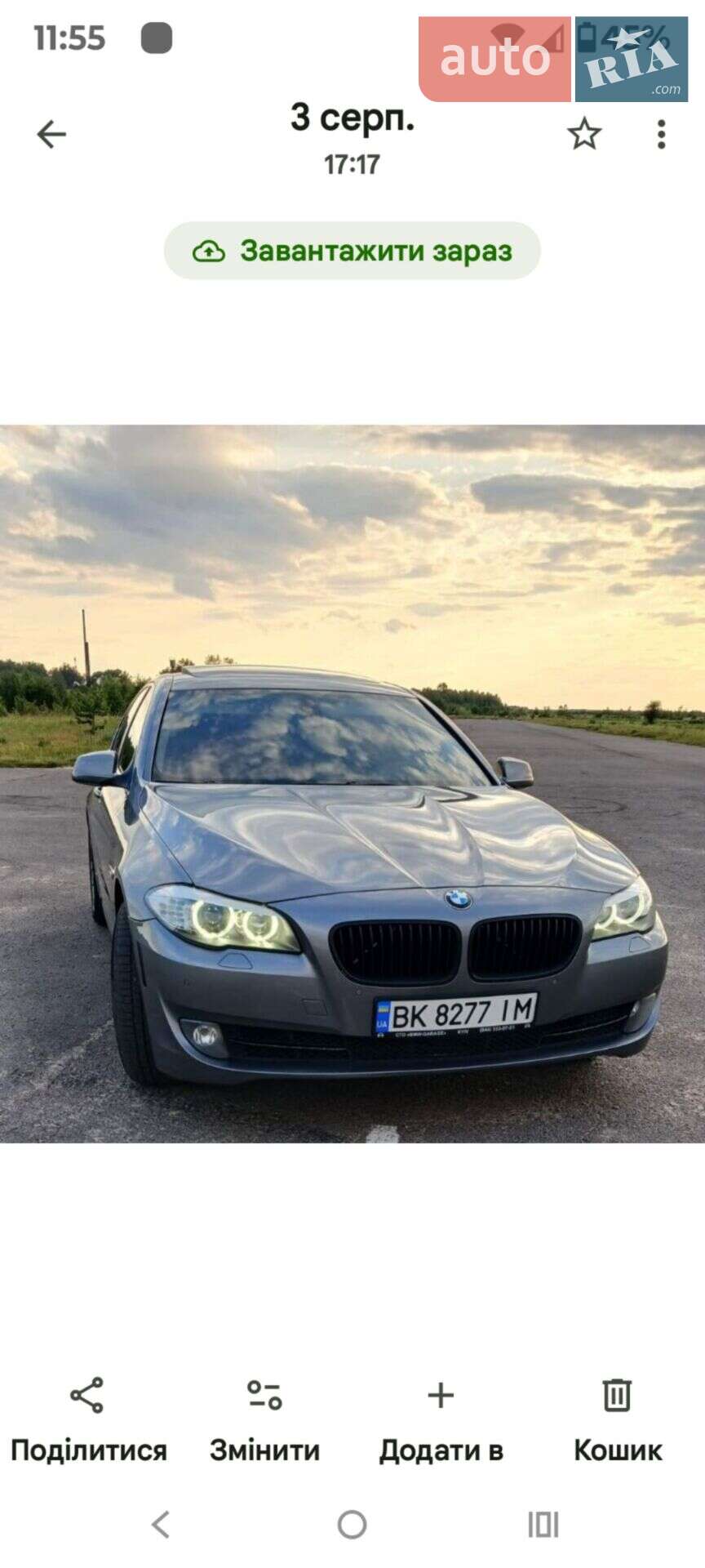 Головне фото звіту автомобіля BMW 528 2012