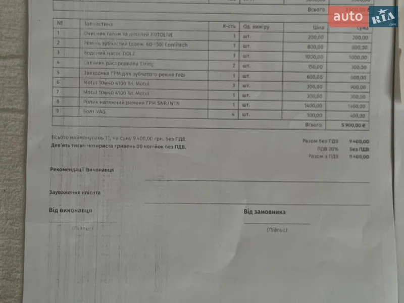 Седан Audi 80 1994 в Львове документ
