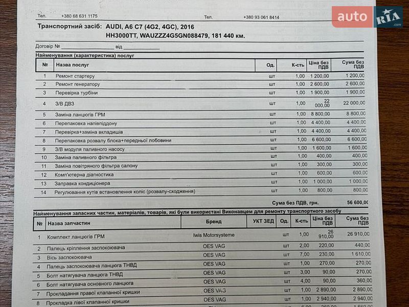 Седан Audi A6 2015 в Миколаєві
