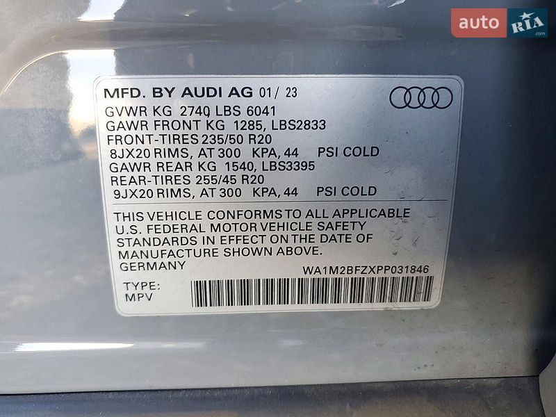 Внедорожник / Кроссовер Audi Q4 e-tron 2023 в Киеве