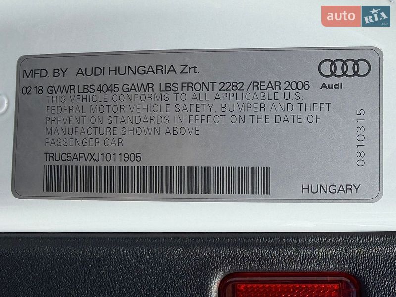 Купе Audi TT 2018 в Києві