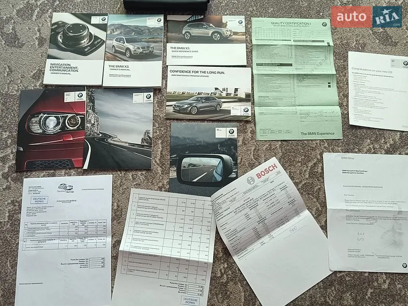 Позашляховик / Кросовер BMW X3 2012 в Запоріжжі документ