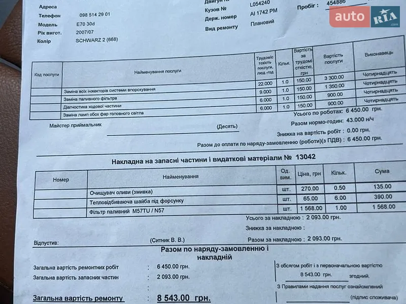 Внедорожник / Кроссовер BMW X5 2008 в Ирпене документ