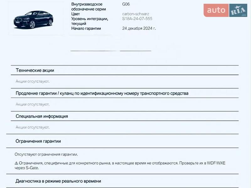 Внедорожник / Кроссовер BMW X6 2023 в Одессе документ