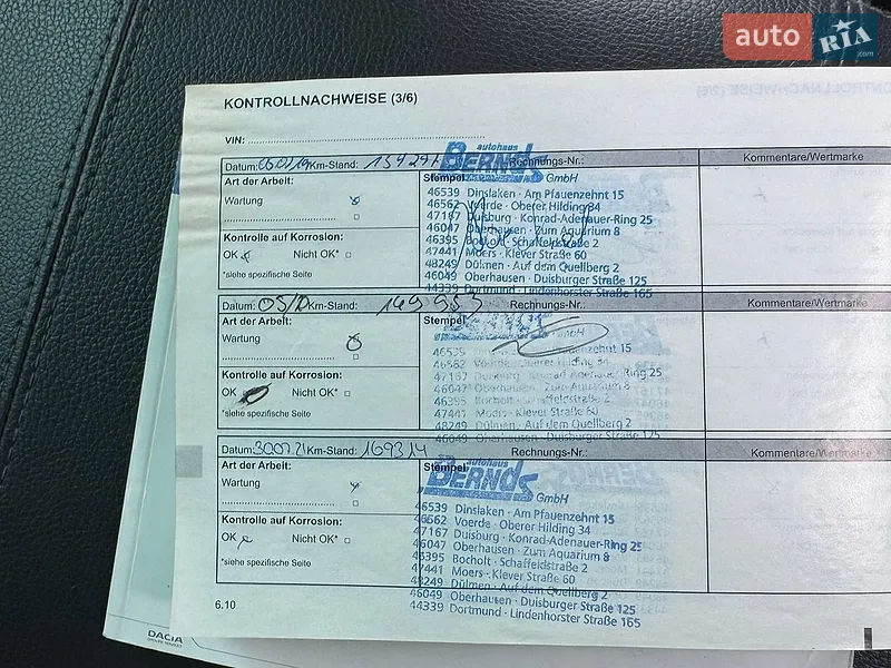 Внедорожник / Кроссовер Dacia Duster 2012 в Виннице документ