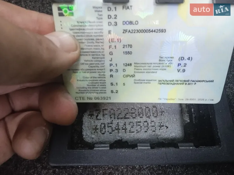 Минивэн Fiat Doblo 2006 в Славуте документ