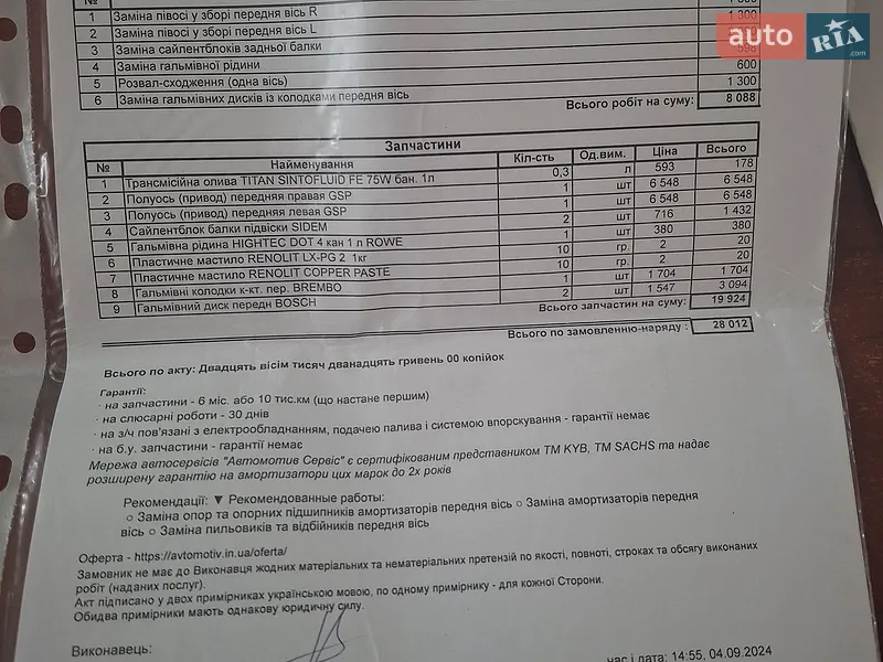 Хэтчбек Ford Fiesta 2014 в Днепре документ