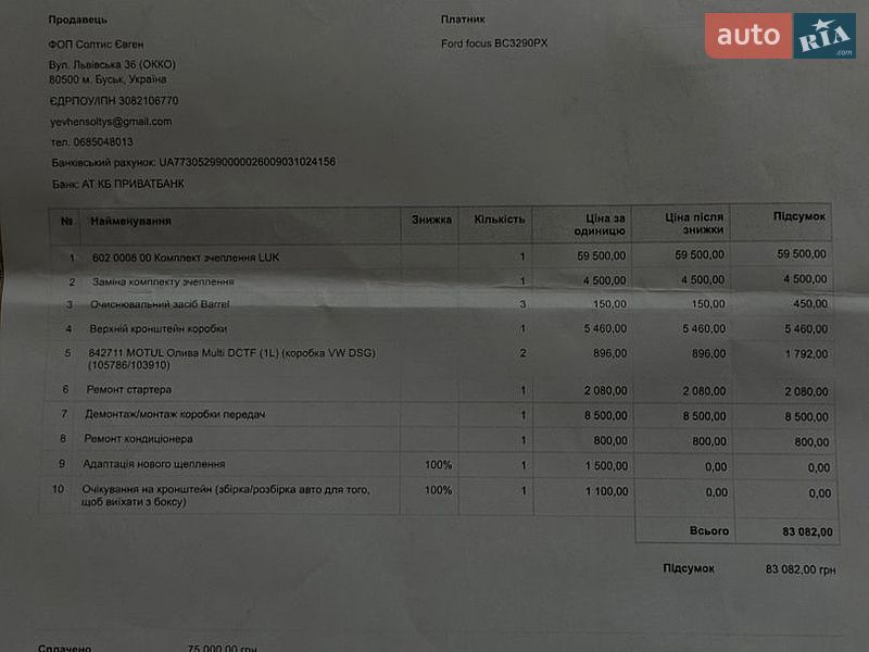 Седан Ford Focus 2013 в Буске