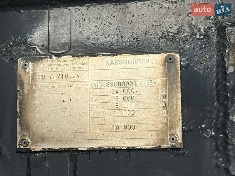 Цистерна полуприцеп Kassbohrer STB 1994 в Луцке фото 21 Цистерна полуприцеп Kassbohrer STB 1994 в Луцке