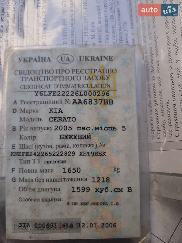 Хэтчбек Kia Cerato