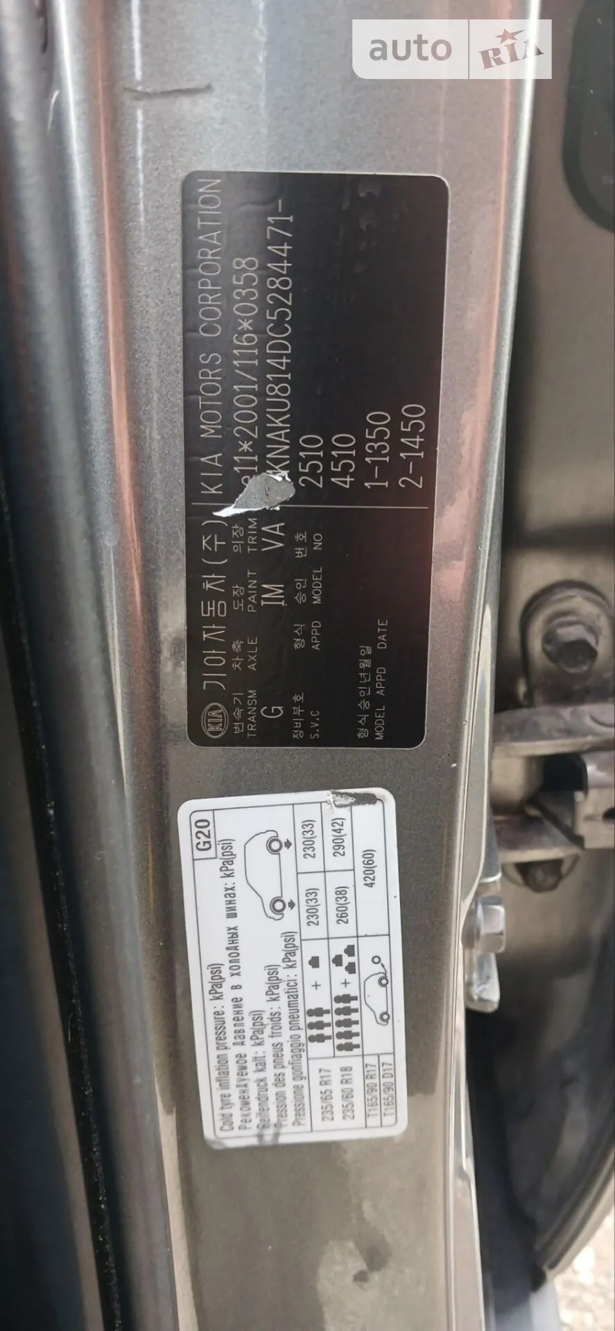 Kia Sorento 2012 VIN KNAKU814DC5284471 фото оголошення 32 з 52