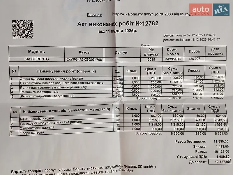 Внедорожник / Кроссовер Kia Sorento 2015 в Киеве документ 3 фото Внедорожник / Кроссовер Kia Sorento 2015 в Киеве документ