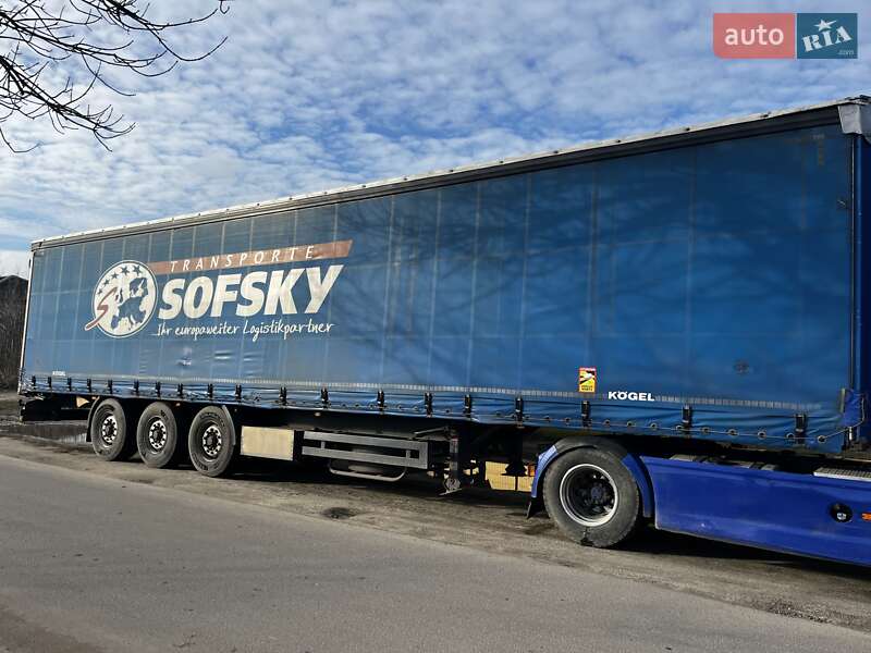 Тентованный борт (штора) - полуприцеп Kogel SN 24