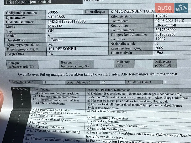 Універсал Mazda 6 2009 в Тернополі документ