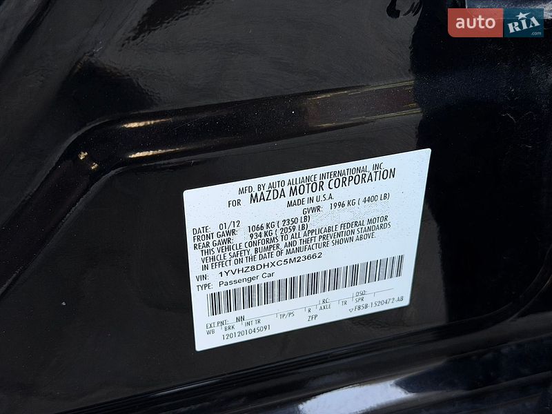 Седан Mazda 6 2012 в Одессе