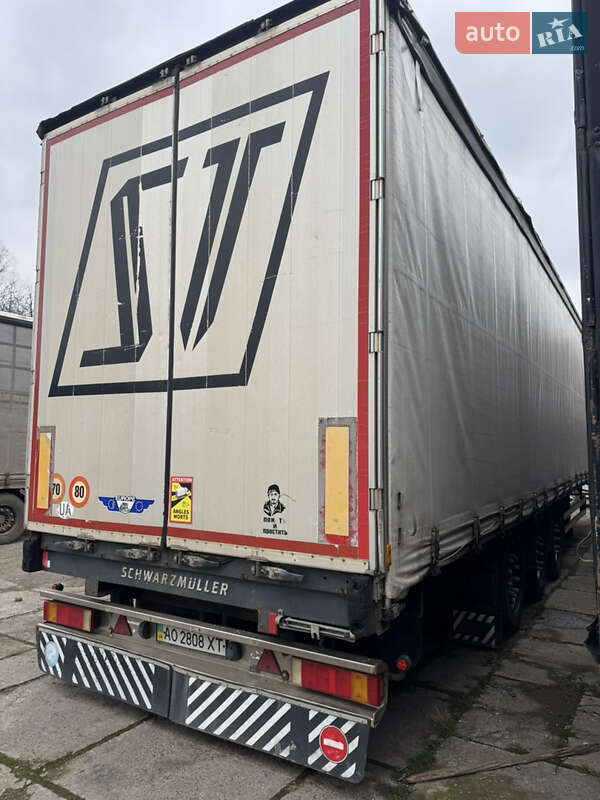 Тентованный борт (штора) - полуприцеп Schwarzmuller SAF