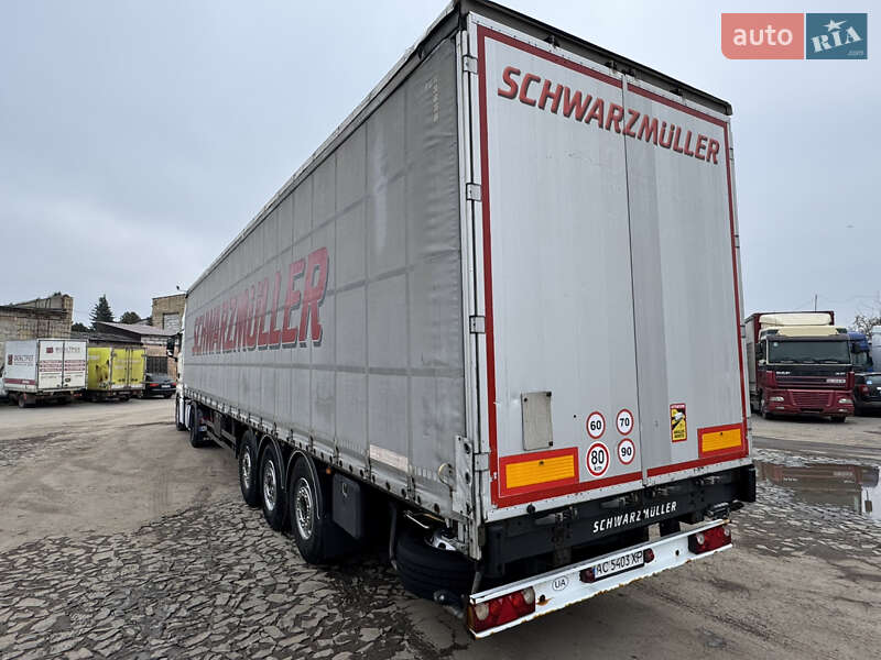 Тентованный борт (штора) - полуприцеп Schwarzmuller SN24