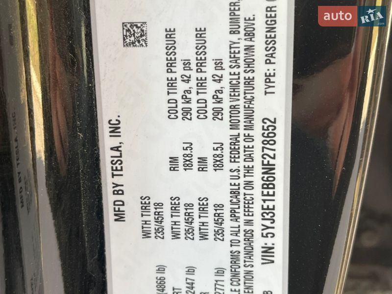 Седан Tesla Model 3 2022 в Кропивницькому фото 17 Седан Tesla Model 3 2022 в Кропивницькому