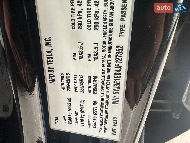 Седан Tesla Model 3 2018 в Киеве фото 20 Седан Tesla Model 3 2018 в Киеве