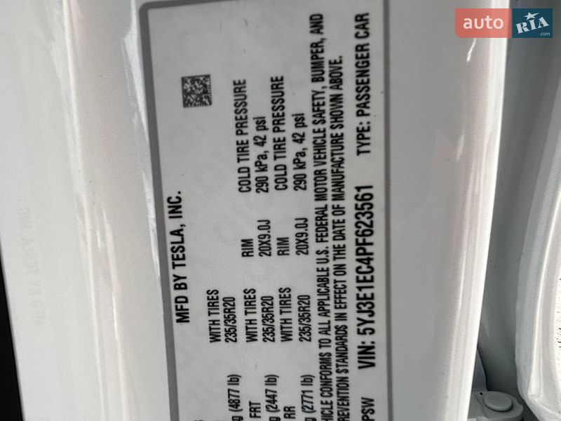 Седан Tesla Model 3 2023 в Днепре фото 18 Седан Tesla Model 3 2023 в Днепре