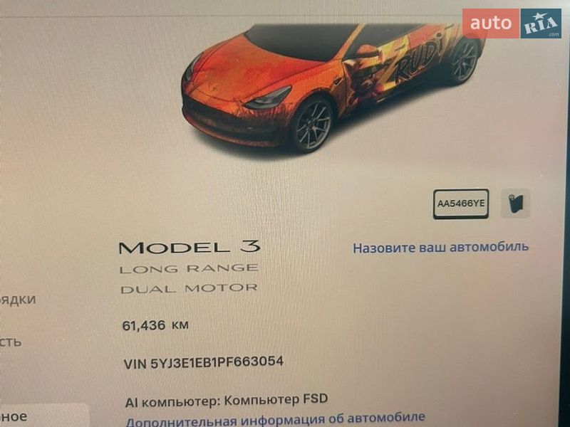 Седан Tesla Model 3 2023 в Полтаві