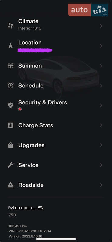 Лифтбек Tesla Model S 2016 в Белой Церкви