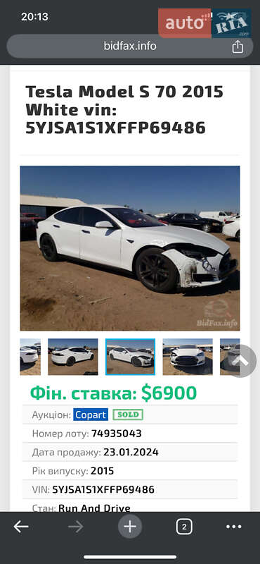 Лифтбек Tesla Model S 2015 в Ровно