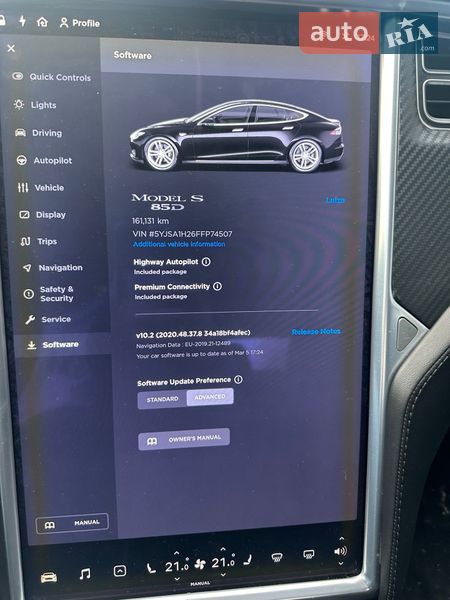 Лифтбек Tesla Model S 2015 в Львове