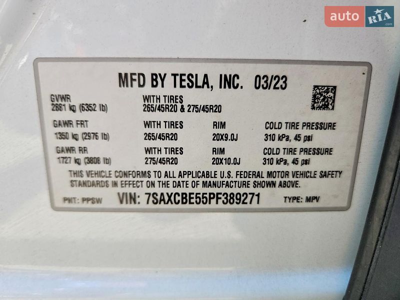 Внедорожник / Кроссовер Tesla Model X 2023 в Львове