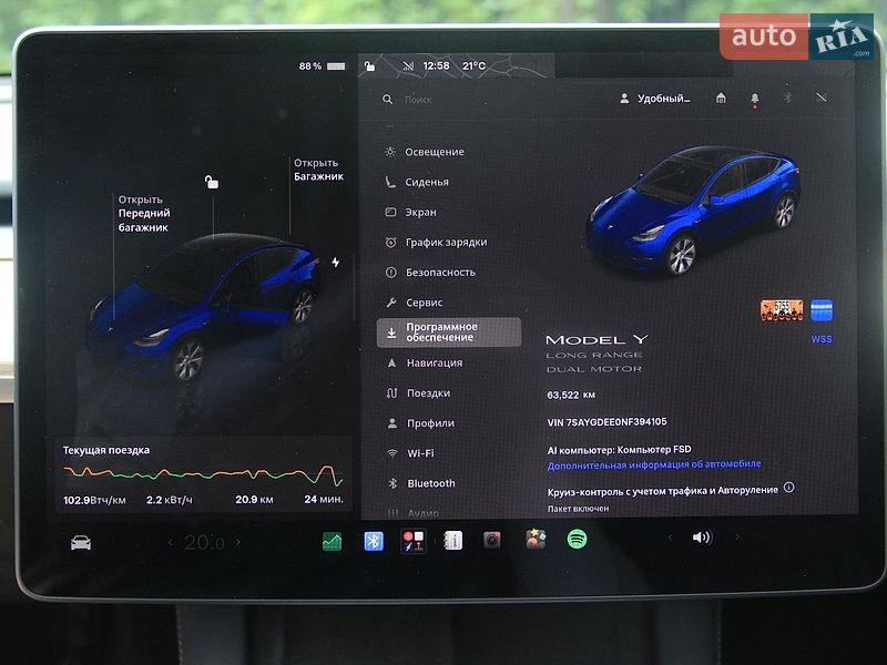 Внедорожник / Кроссовер Tesla Model Y 2022 в Киеве