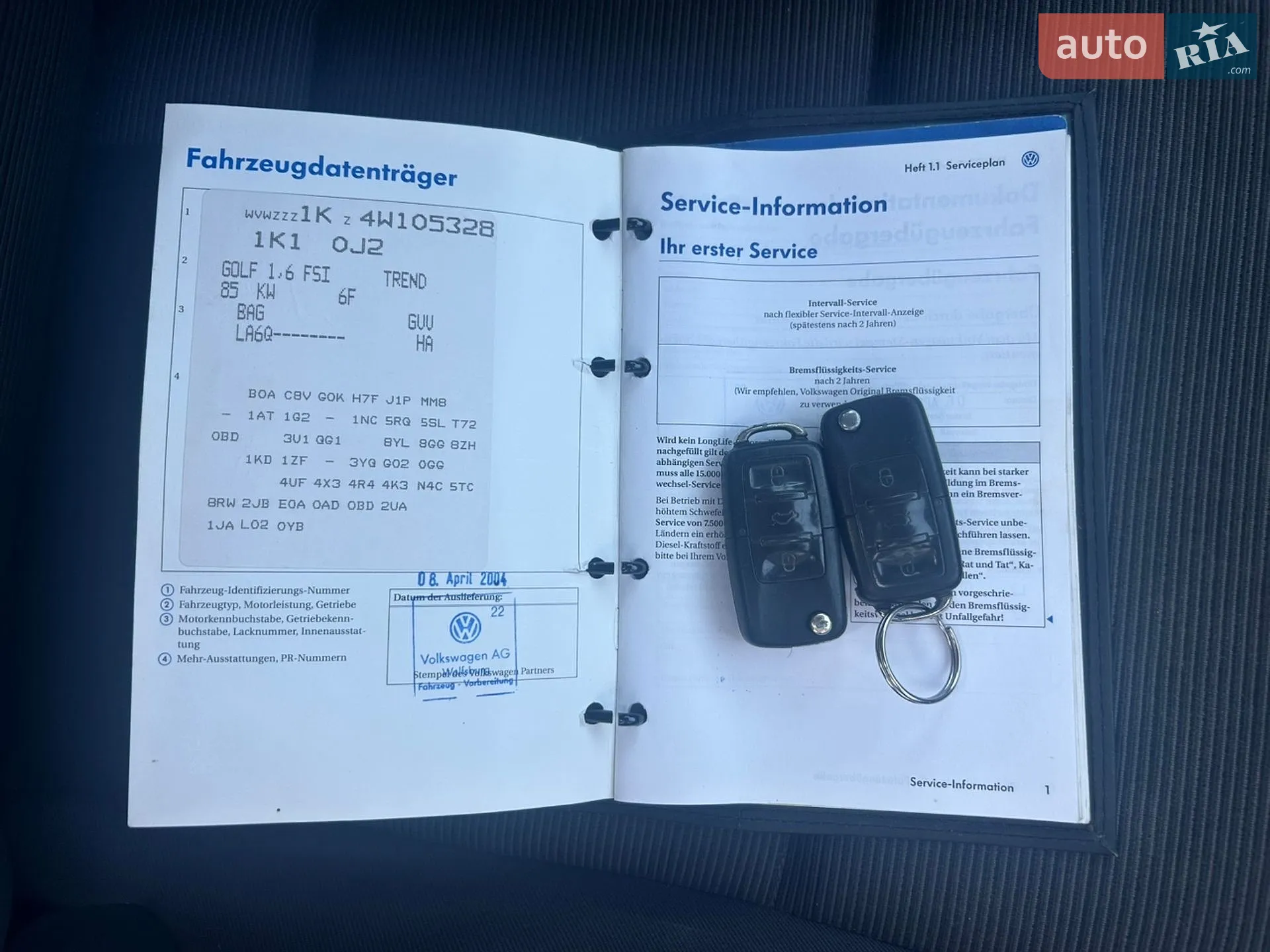 Volkswagen Golf 2004 VIN WVWZZZ1KZ4W105328 фото оголошення 39 з 42