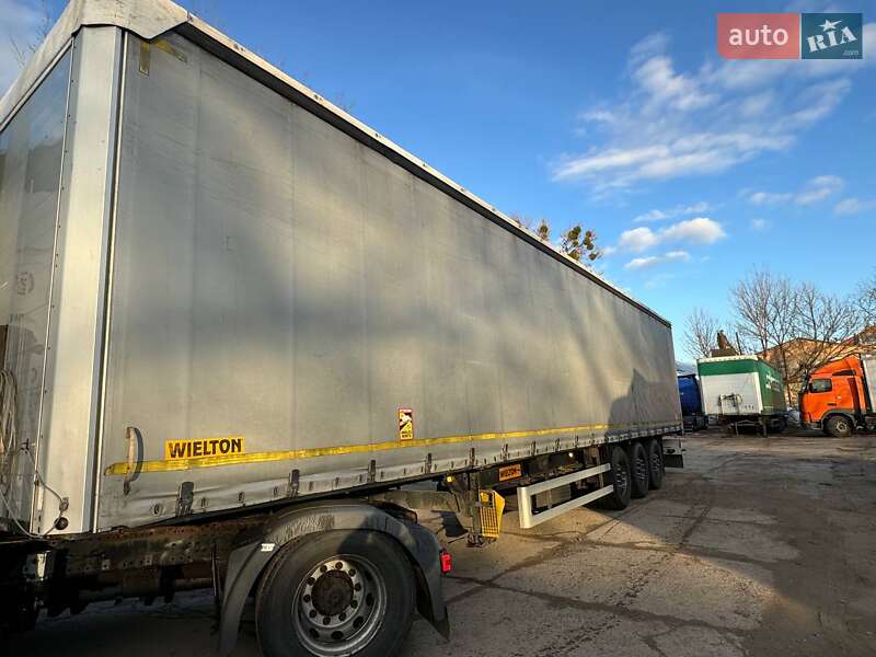Тентованный борт (штора) - полуприцеп Wielton NS34