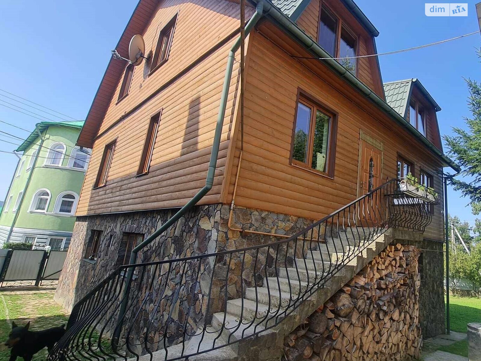 двухэтажный дом веранда, 180 кв. м, брус. Сдается помесячно в Бориславе, в районе Борислав фото 1