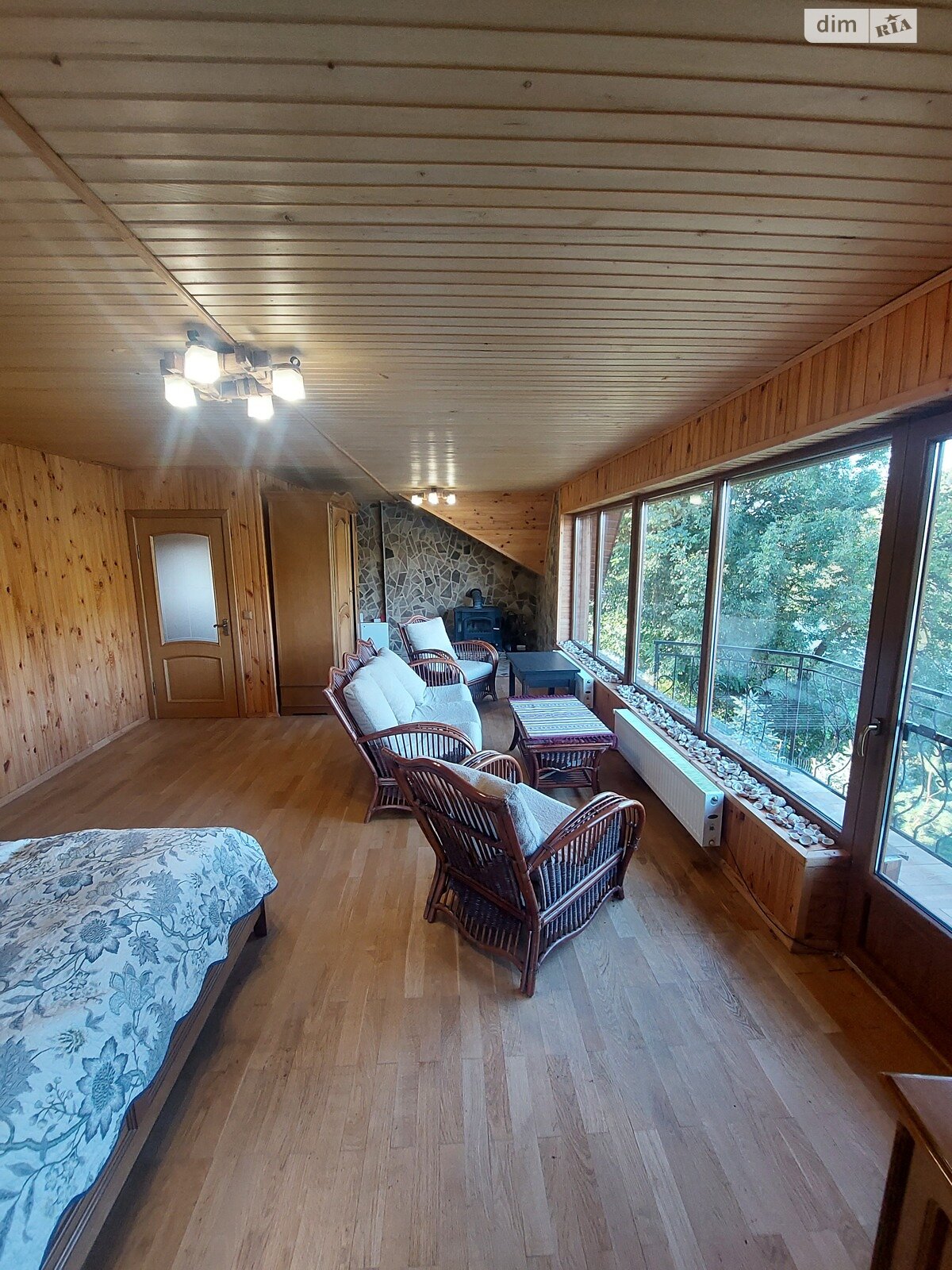 двоповерховий будинок з верандою, 140 кв. м, дерево та цегла. Здається помісячно в Дорошівці фото 1