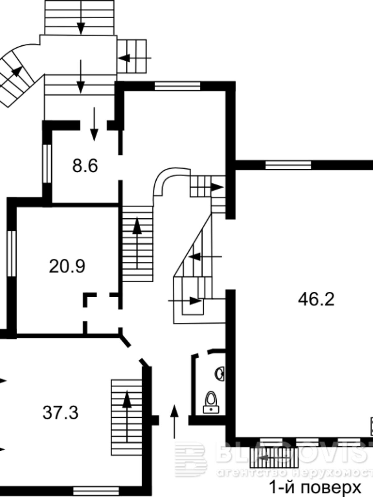 трехэтажный дом с балконом, 900 кв. м, кирпич. Сдается помесячно в Конча-Заспе фото 1