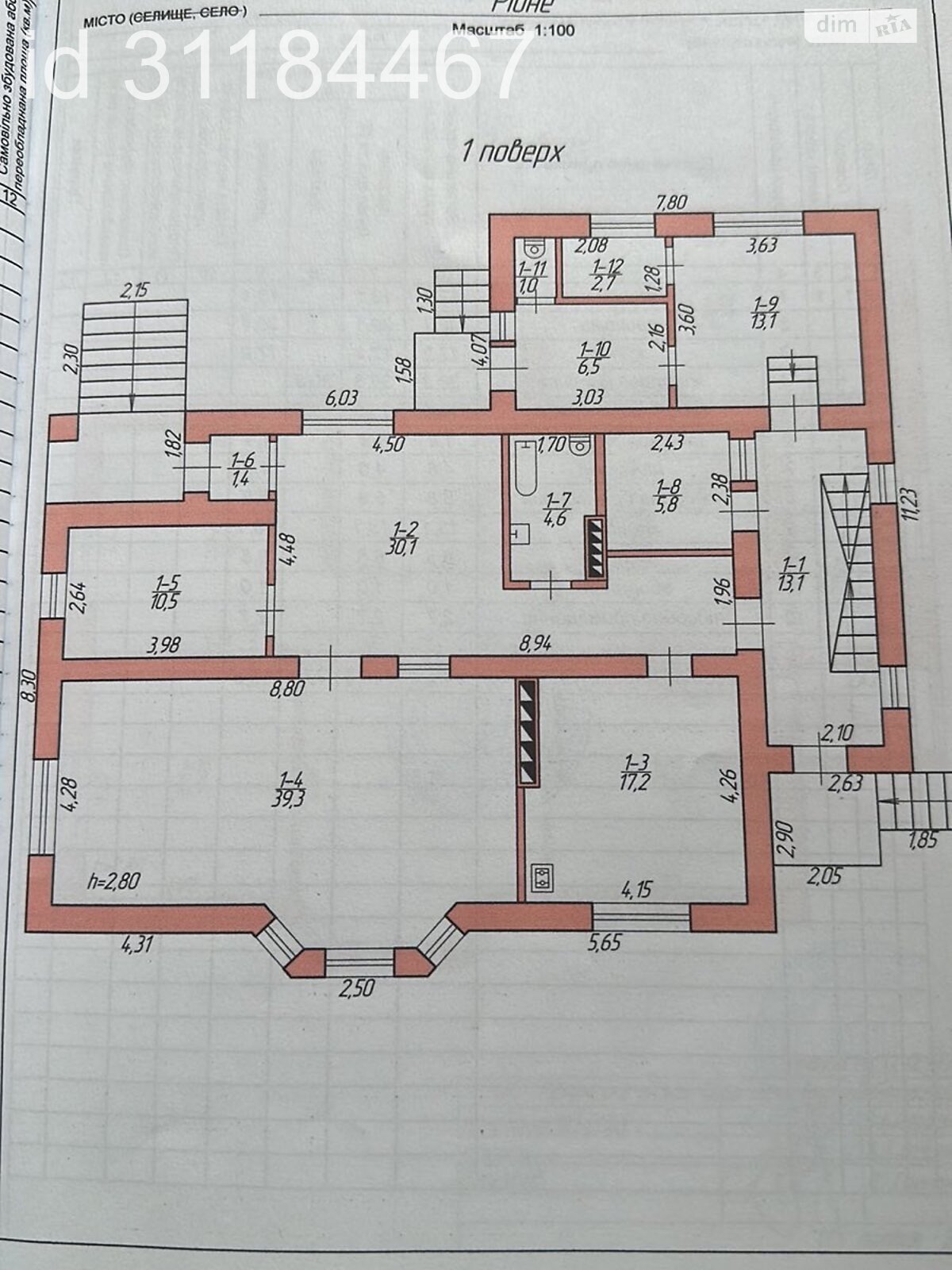 трехэтажный дом веранда, 1660 кв. м, кирпич. Сдается помесячно в Ровно, в районе Царское фото 1