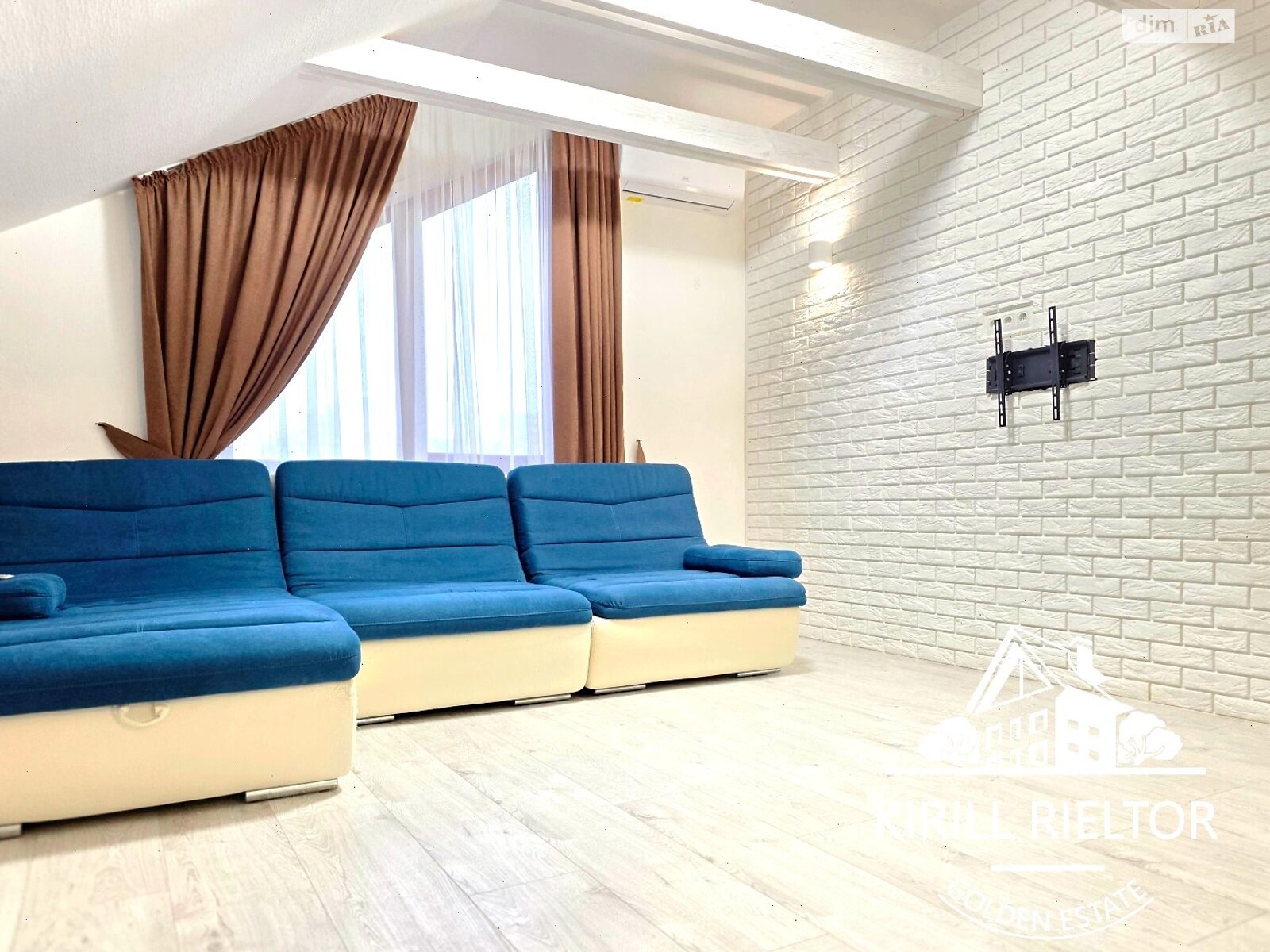 двоповерховий будинок з верандою, 230 кв. м, кирпич. Здається помісячно в Слобожанському фото 1