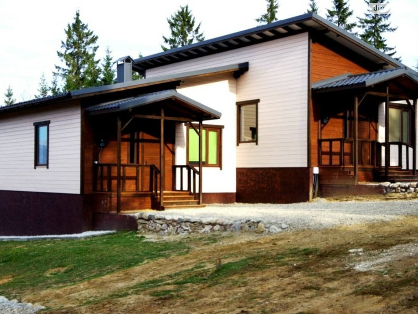 одноповерховий дуплекс, 65 кв. м, каркасно-щитовий. Здається помісячно в Яблуниці фото 1