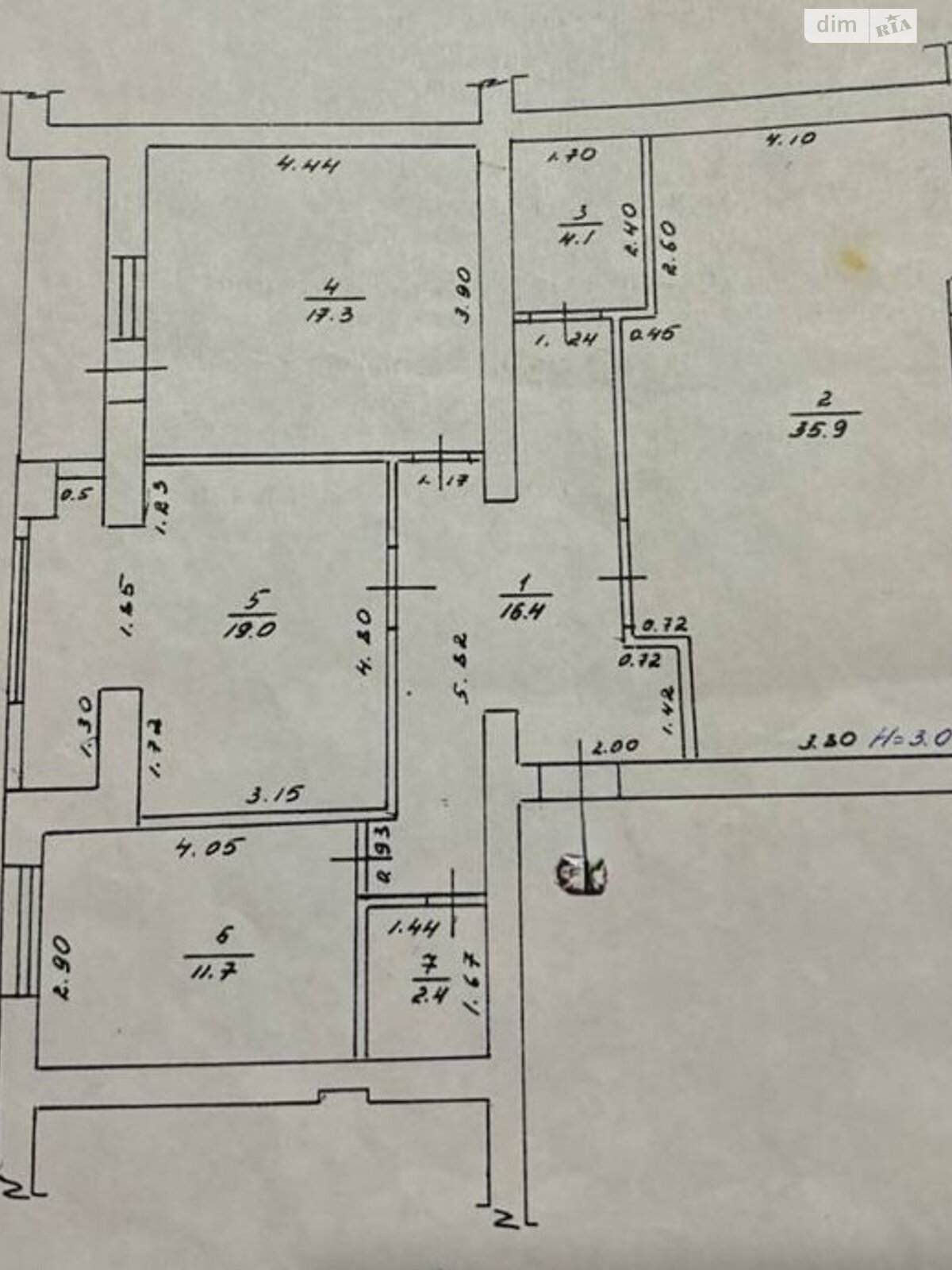 трикімнатна квартира в Харкові, район Основ’янський, на пров. Лопатинський 2 в довготривалу оренду помісячно фото 1